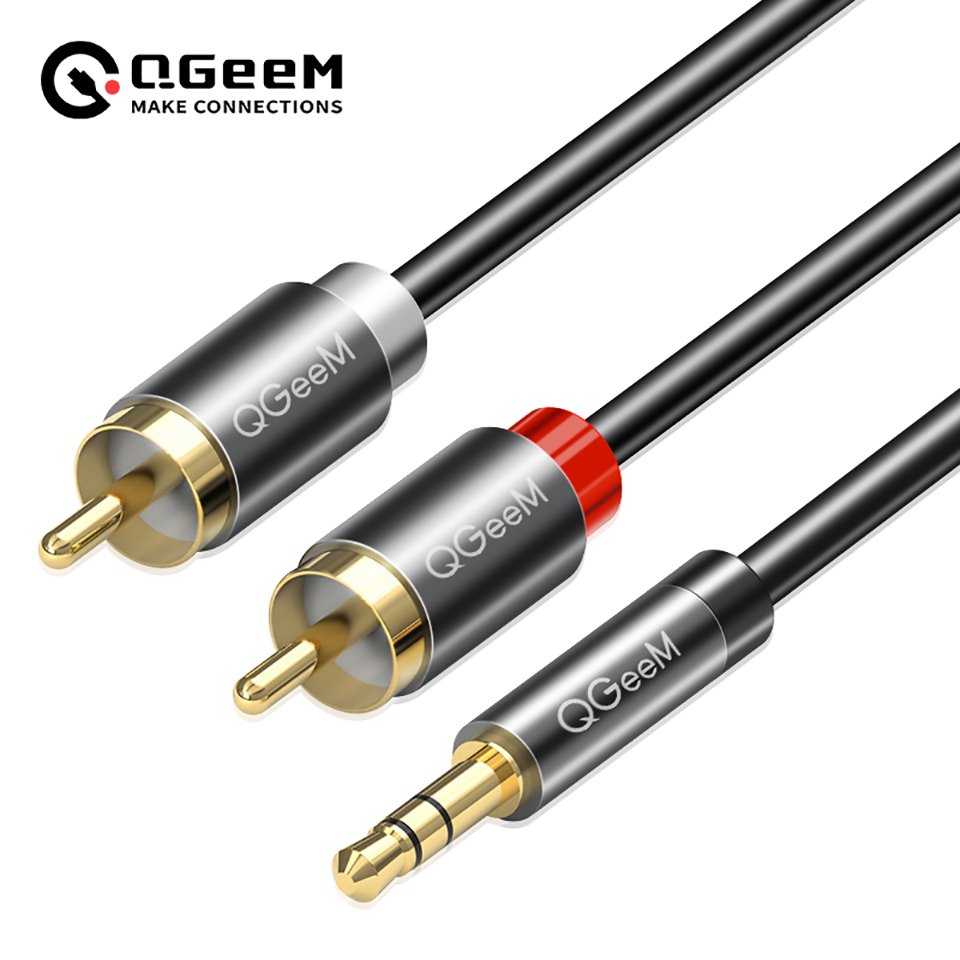 Home Cinema Pc - QGeeM RCA-Kabel 2RCA auf 3,5 Audiokabel