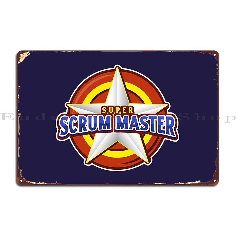 Home Cinema Design - Super Scrum Master Metallschild-Poster, individuelles Design,