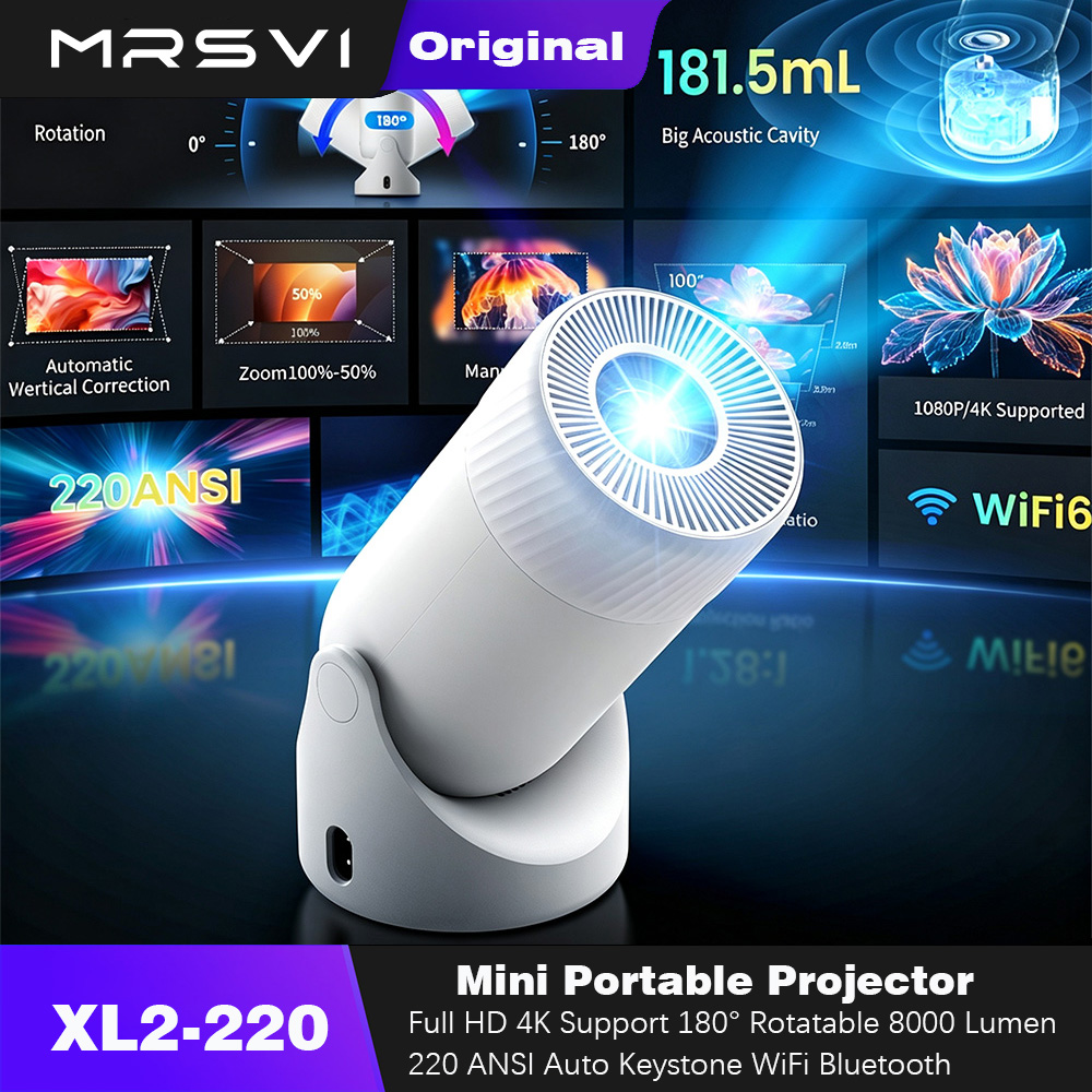 Home Cinema Tv Screen - MRSVI Tragbarer Projektor, 4K Heimkino Android