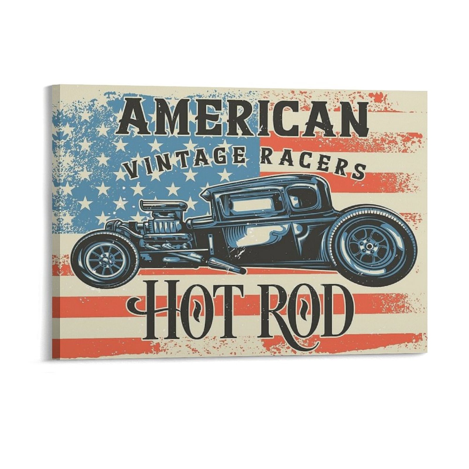 Home Cinema Design - American Hot Rod Leinwandgemälde Küche Kino