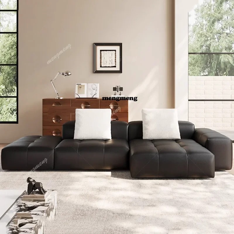 Home Cinema Design - Nordisches Leder-Kompressionssofa Minimalistischer Luxus-Relaxsessel Kino-Kompressionssofa Schlafzimmer-Design