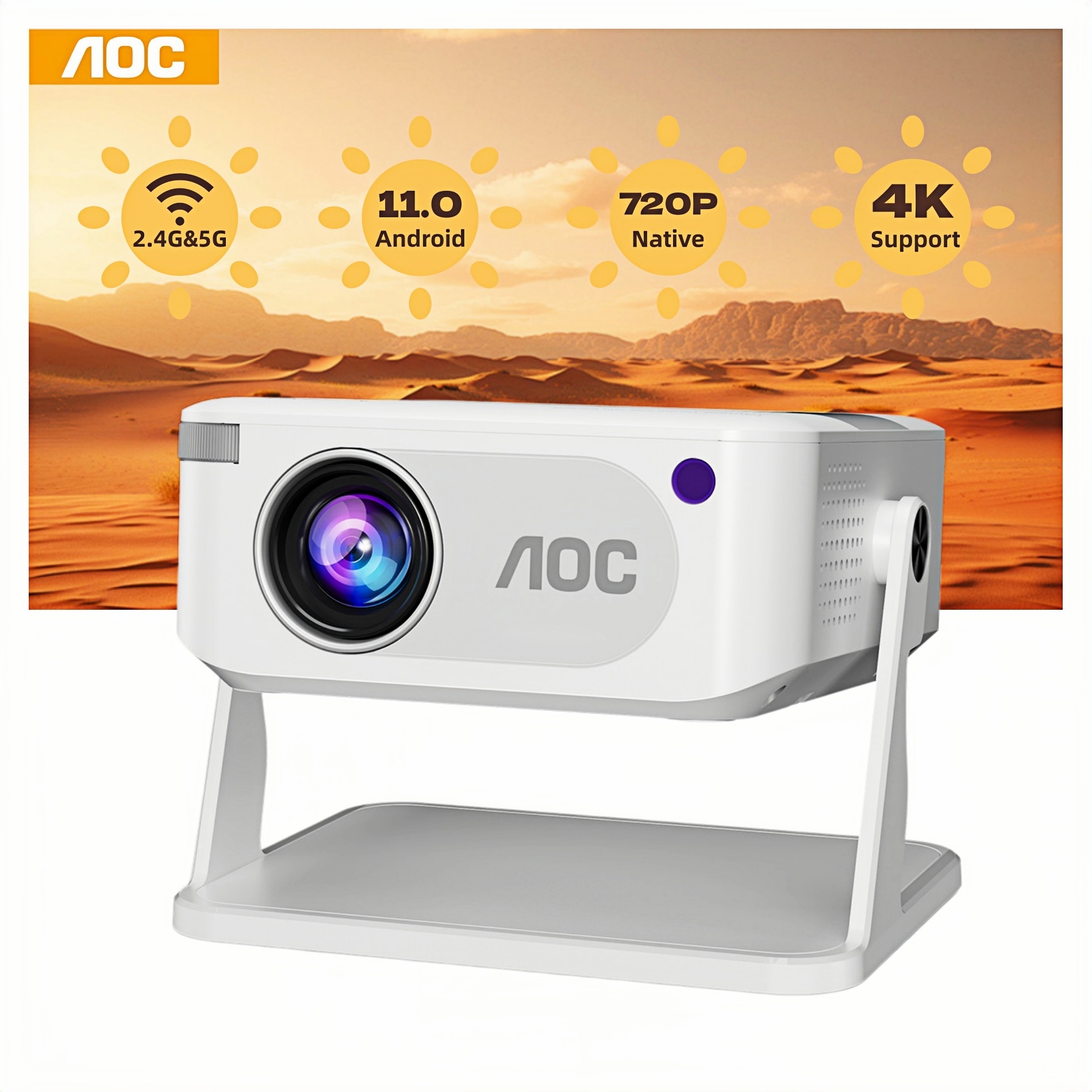 Home Cinema Entertainment - AOC HA109-PRO Tragbarer Projektor Native 720P