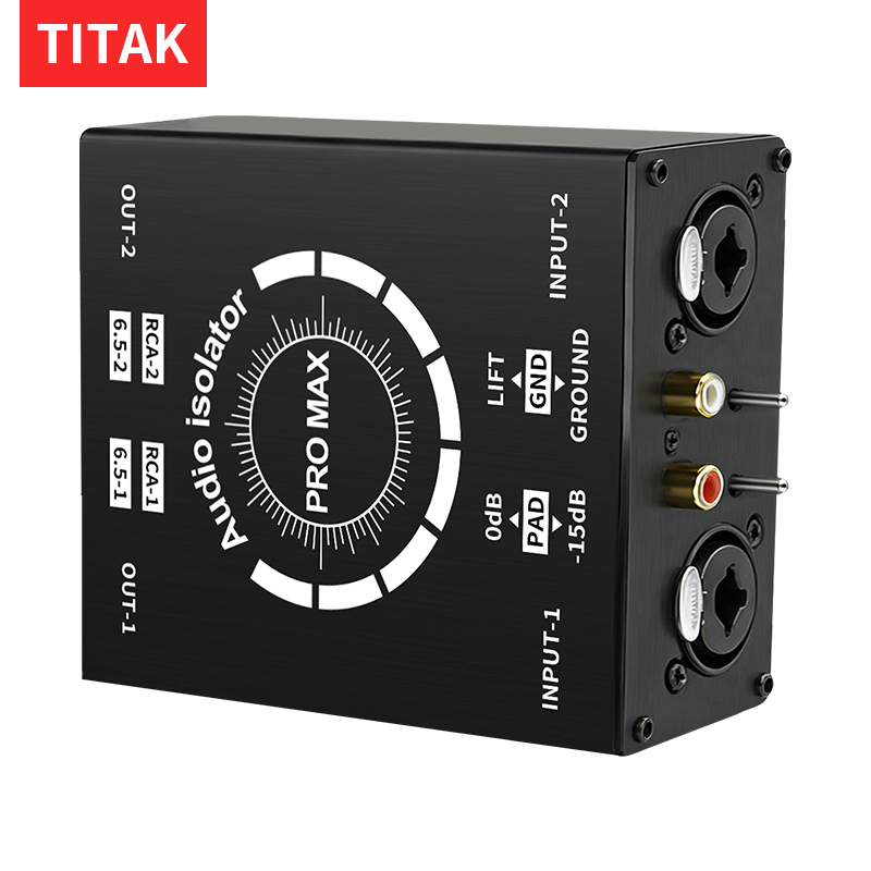 Audio Home Cinema - 3-Pin XLR/RCA/TS/TRS Erdungs-Loop-Noise-Isolator-Box, Mehrzweck-Hum-Eliminator für Heim-