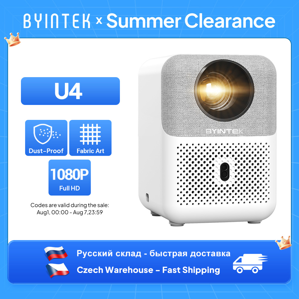 Home Cinema Led Projector - BYINTEK Full HD Mini-Projektor U4 LOVE