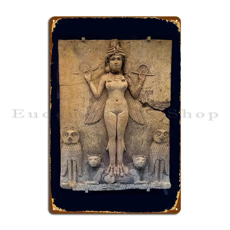 Home Cinema Design - Goddess Of Babylon Metallschild, lustiges Heimdesign,