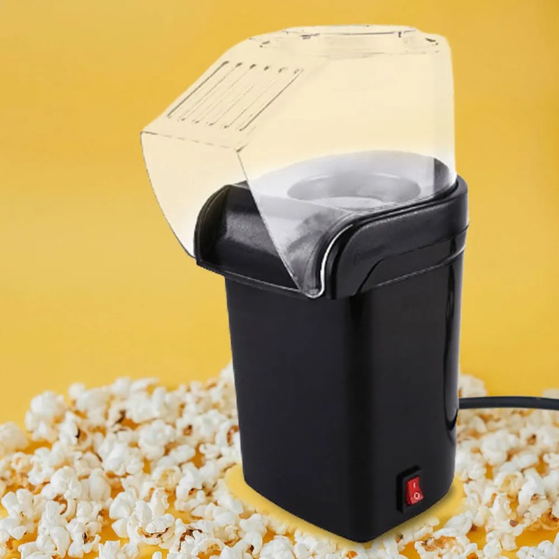 Popcorn Machine Home - 1200W Popcornmaschine mit Hoher Poppingrate, Heißluft-Popcornbereiter,