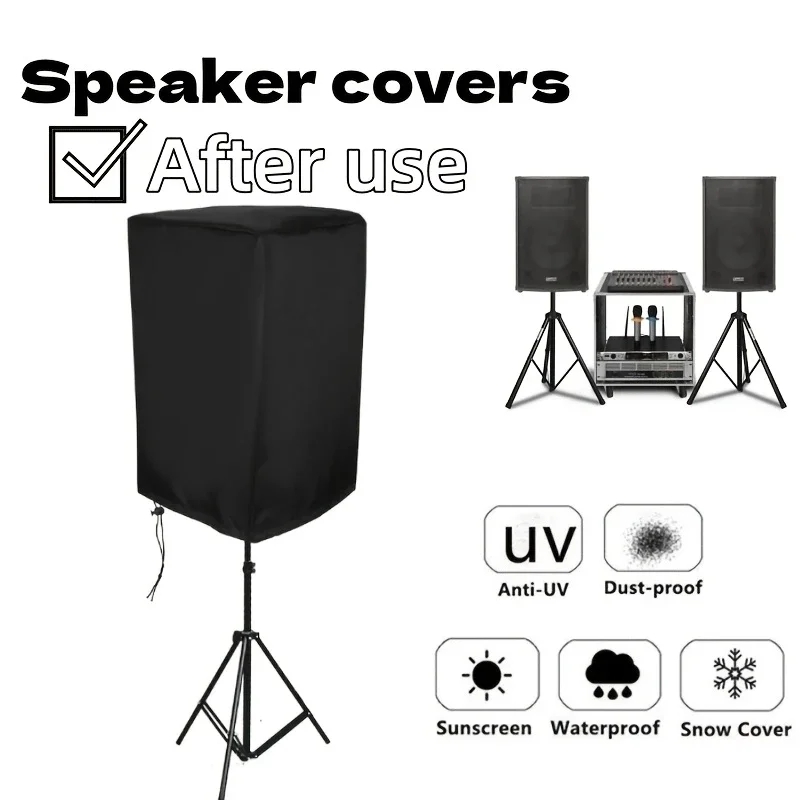 Audio Home Cinema - 210D Oxford Wasserdichte Staubdichte Lautsprecherabdeckung Schwarz