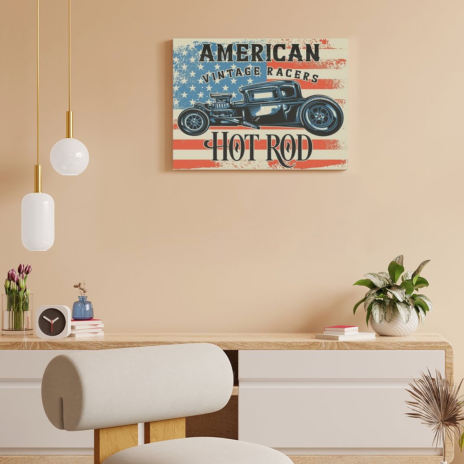 American Hot Rod Leinwandgemäl – Home Cinema Design Bewertung und Preis
