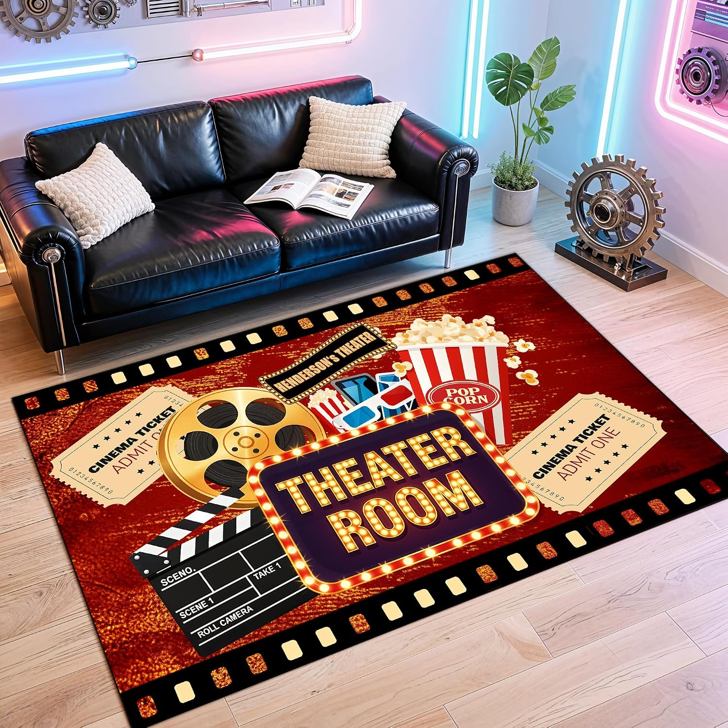 Gravierter Namens-Kinoteppich, – Home Cinema Experience Bewertung und Preis