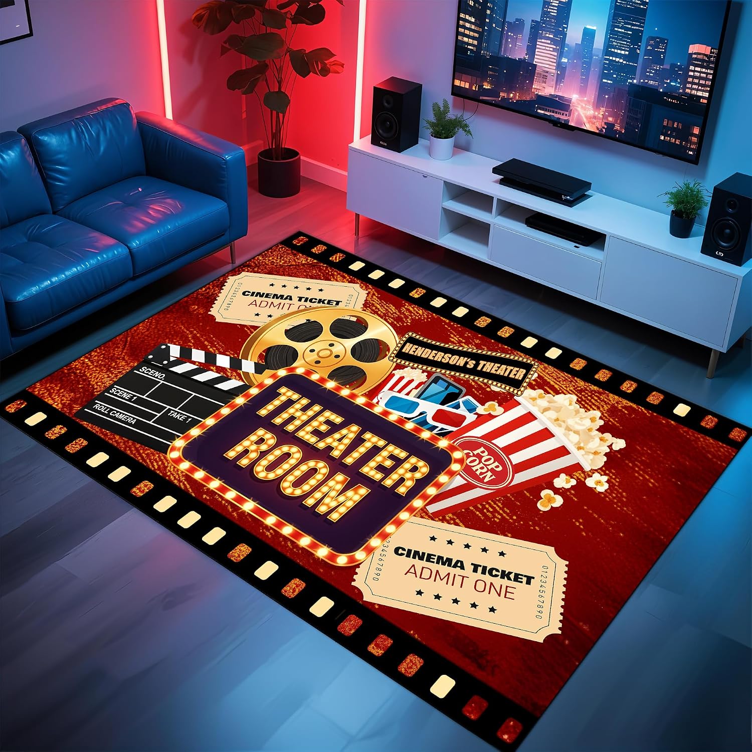 Gravierter Namens-Kinoteppich, – Home Cinema Experience Bewertung und Preis