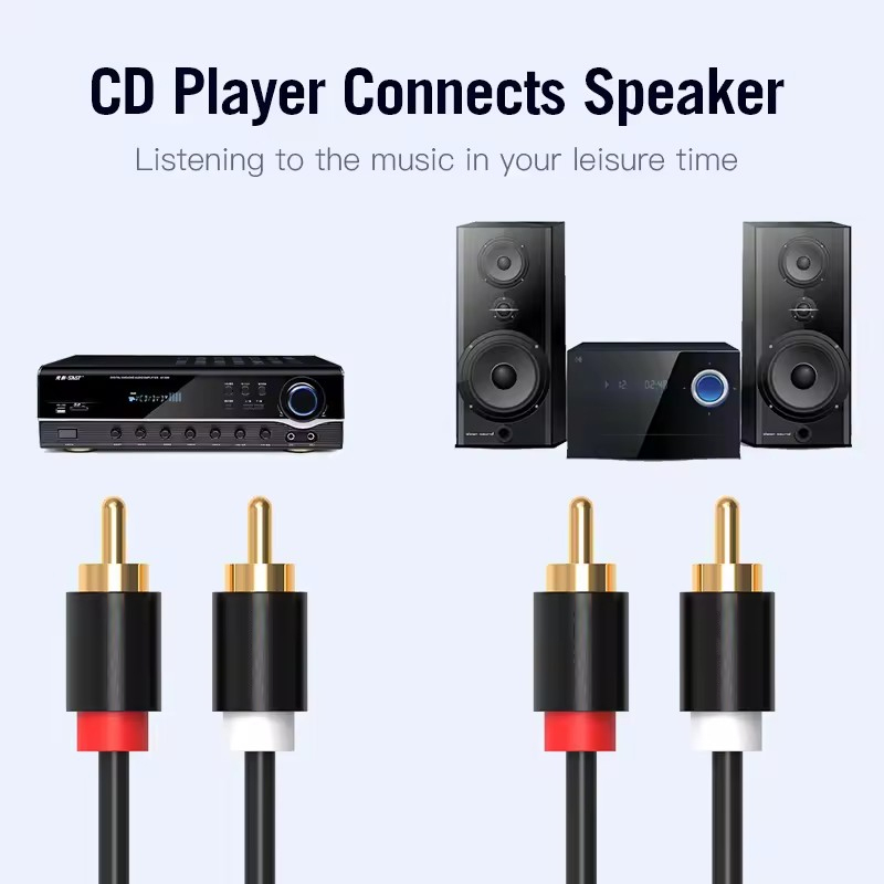 HIFI Stereo RCA Kabel 2RCA zu  – Home Cinema Pc Bewertung und Preis