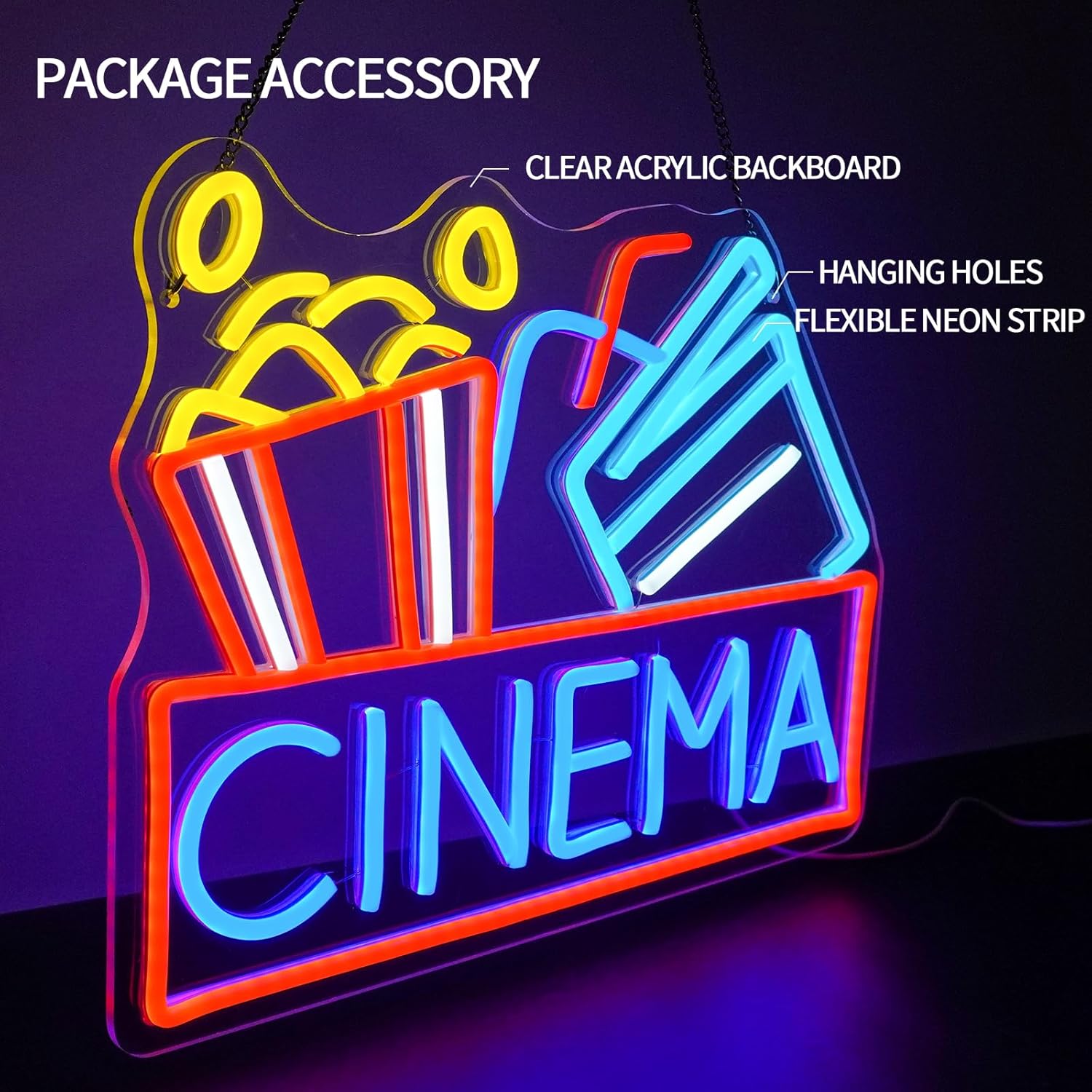 Kino-Neonschild, USB-betrieben – Home Cinema Design Bewertung und Preis