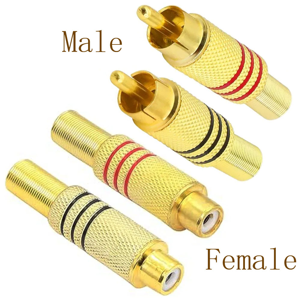 4 Stück RCA-Stecker Vergoldet  – Audio Home Cinema Bewertung und Preis